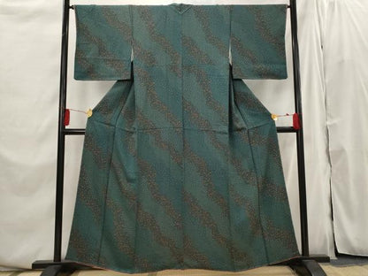 平和屋着物■上質な小紋 道長花文 成り物 正絹 逸品 未使用 AABI6372st