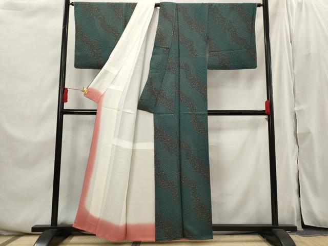 平和屋着物■上質な小紋 道長花文 成り物 正絹 逸品 未使用 AABI6372st