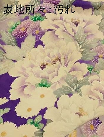 平和屋着物■豪華振袖　駒刺繍　花鳥文　暈し染め　金彩　正絹　逸品　AABI6375st 平和屋着物□豪華振袖 駒刺繍 花鳥文 暈し染め 金彩 正絹 逸品