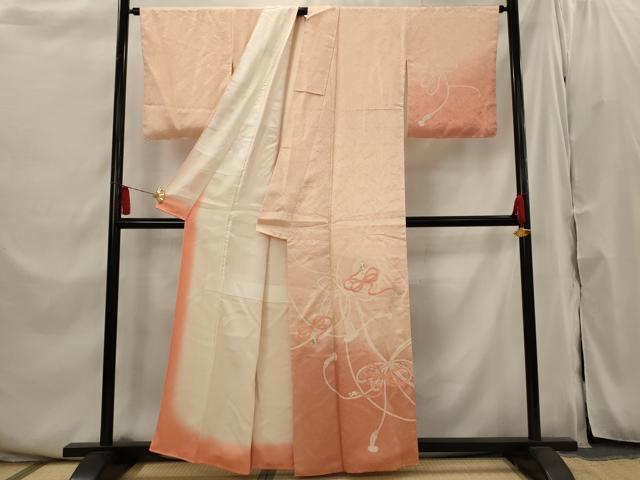平和屋着物■訪問着　駒刺繍　組み紐文様　暈し染め　正絹　逸品　AABI6377st