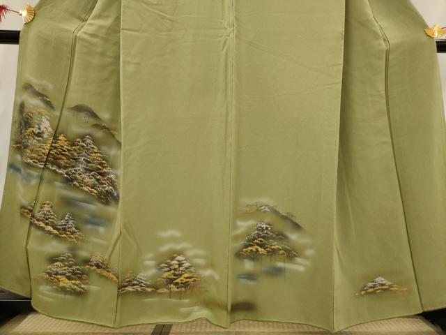 平和屋着物■豪華色留袖　風景文　金銀彩　正絹　逸品　AABI6382st