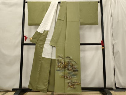 平和屋着物■豪華色留袖　風景文　金銀彩　正絹　逸品　AABI6382st