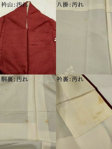 平和屋着物□訪問着 紬地 更紗花文 正絹 逸品 AABI6384st