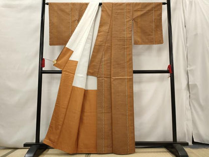 平和屋着物■上質な紬　間道　正絹　逸品　AABI6386st