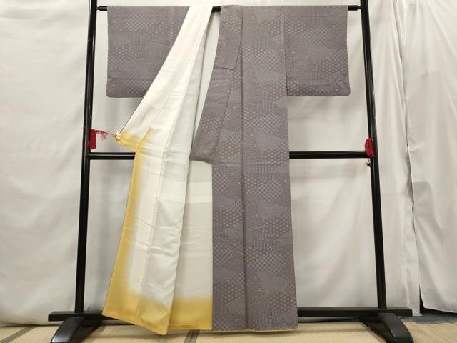平和屋着物■上質な小紋　切り嵌め吉祥紋様　正絹　逸品　AABI6388st 平和屋着物□上質な小紋 切り嵌め吉祥紋様 正絹 逸品 AABI6388st