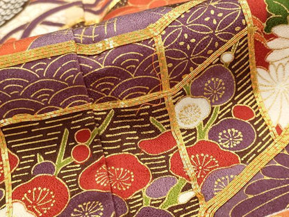 平和屋着物■訪問着 駒刺繍 吉祥貝桶花文 金彩 正絹 逸品 AABI6395st