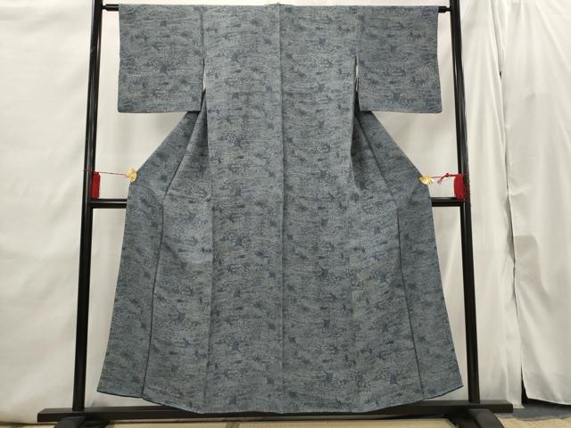 平和屋着物■江戸小紋 風景文 正絹 逸品 AABI6396st