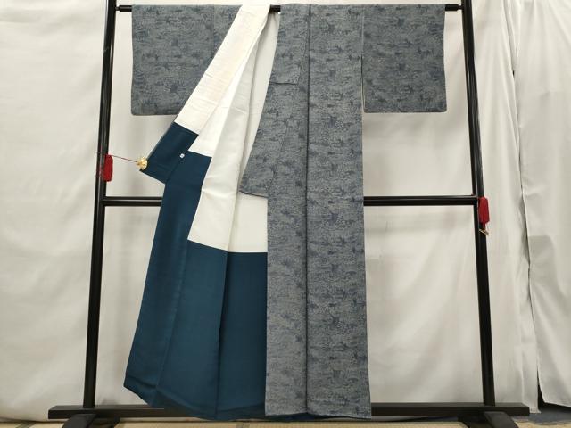 平和屋着物■江戸小紋　風景文　正絹　逸品　AABI6396st 平和屋着物□江戸小紋 風景文 正絹 逸品 AABI6396st