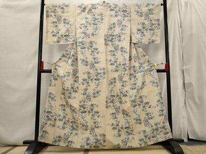 平和屋着物■上質な紬　風景楓文　正絹　逸品　AABI6408st