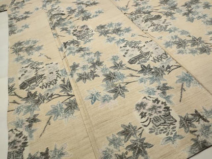 平和屋着物■上質な紬　風景楓文　正絹　逸品　AABI6408st