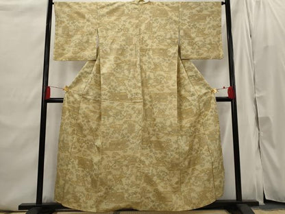 平和屋着物■本場大島紬　風景文　正絹　逸品　AABI6411st