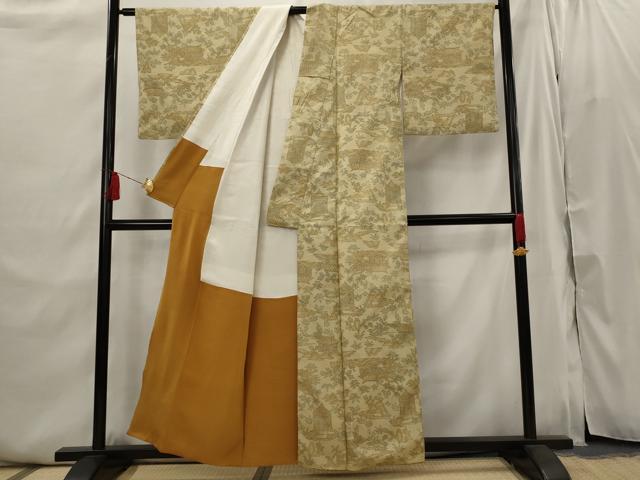 平和屋着物▽本場大島紬　単衣　風景文　正絹　逸品　AABF9194jh 平和屋着物○男性 本場大島紬 吉祥文 正絹 逸品 CABA1967ut : 平和屋