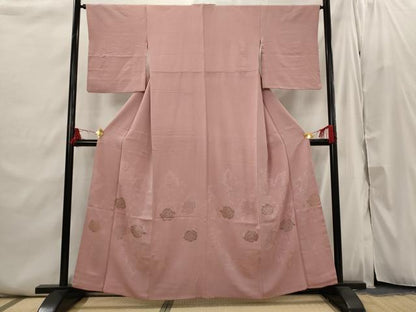 平和屋着物■豪華色留袖　寿光織　舞花文　金糸　正絹　逸品　AABI6413st