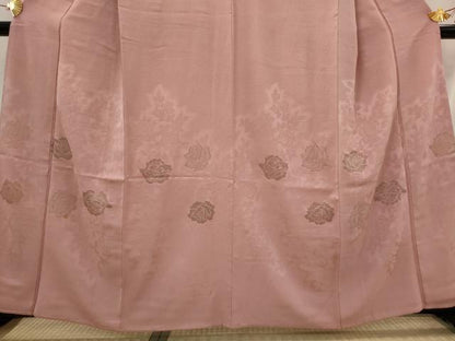 平和屋着物■豪華色留袖　寿光織　舞花文　金糸　正絹　逸品　AABI6413st