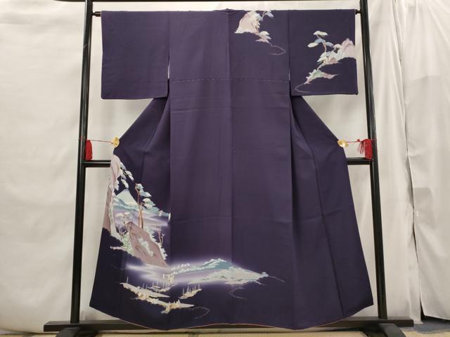 平和屋着物■訪問着　風景文　暈し染め　金彩　正絹　逸品　AABI6414st