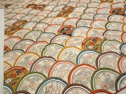 平和屋着物■訪問着 青海波花文 金彩 正絹 逸品 AABI6416st