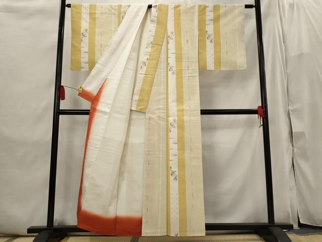 平和屋着物■上質な紬 間道 正絹 逸品 AABI6419st
