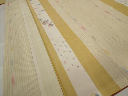 平和屋着物■上質な紬 間道 正絹 逸品 AABI6419st