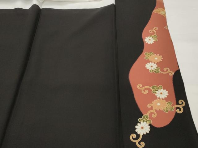 平和屋着物□豪華黒留袖 駒刺繍 束ね熨斗飛鶴花文 金彩