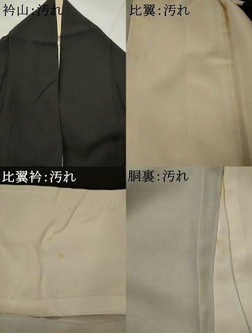 平和屋着物■豪華黒留袖　友禅　作家物　風景文　正絹　逸品　AABI6425st