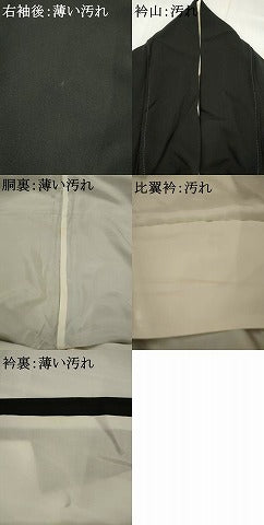 平和屋着物■豪華黒留袖　駒刺繍　地紙飛鶴花文　金銀彩　正絹　逸品　AABI6428st