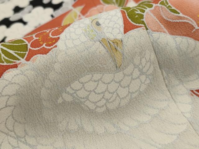 平和屋着物■豪華黒留袖　扇面花鳥文　正絹　逸品　AABI6429st