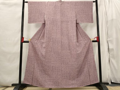 平和屋着物■上質な小紋 唐草花文 正絹 逸品 未使用 AABI6430st