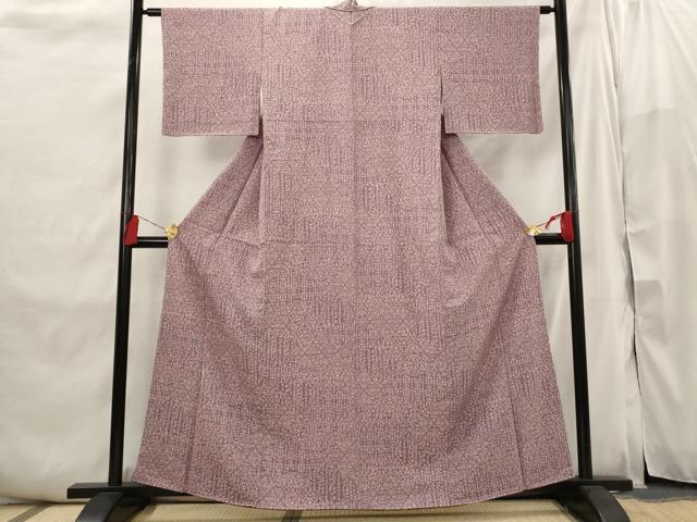 平和屋着物■上質な小紋 唐草花文 正絹 逸品 未使用 AABI6430st