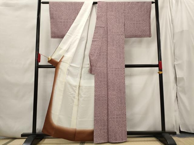平和屋着物□上質な小紋 唐草花文 正絹 逸品 未使用 AABI6430st