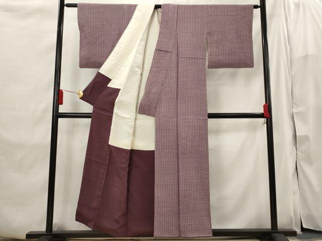 平和屋着物■上質な小紋 天井花文 正絹 逸品 未使用 AABI6431st
