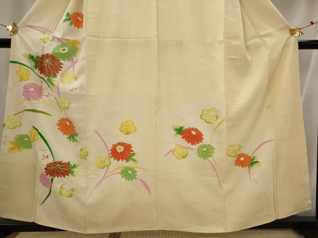 平和屋着物□訪問着 駒刺繍 草花文 暈し染め 金彩 正絹 逸品