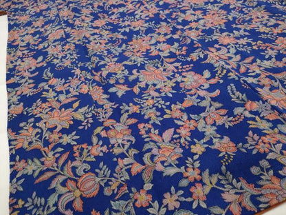 平和屋着物■上質な小紋　更紗花文　正絹　逸品　AABI6434st