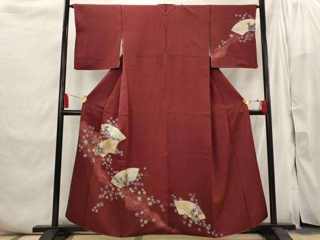 平和屋着物□訪問着 地紙風景花文 金彩 正絹 逸品 AABI6436st