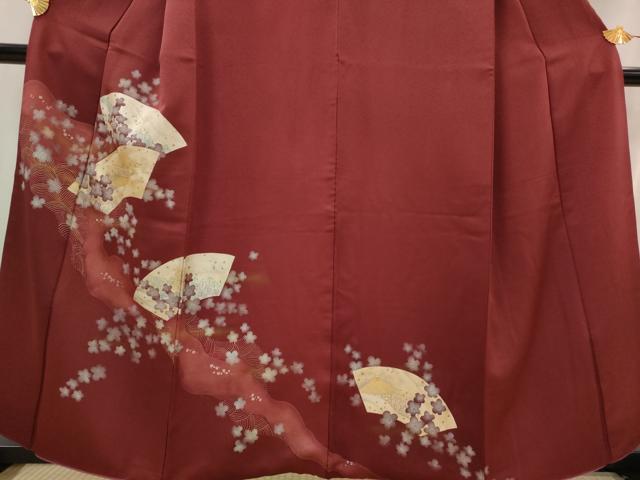 平和屋着物●訪問着　風景地紙花文　暈し染め　金彩　正絹　逸品　AABF0423fy 平和屋着物□訪問着 地紙風景花文 金彩 正絹 逸品 AABI6436st