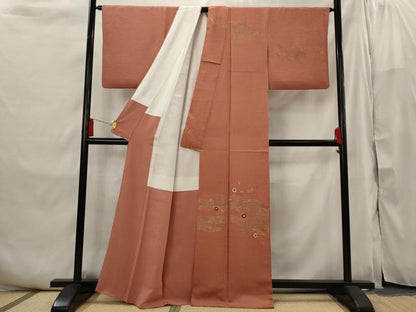 平和屋着物■訪問着 唐草花文 金糸 金彩 正絹 逸品 AABI6440st