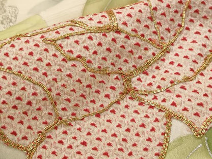 平和屋着物■豪華振袖 駒刺繍 絞り 草花文 金銀彩 正絹 逸品 AABI6445st