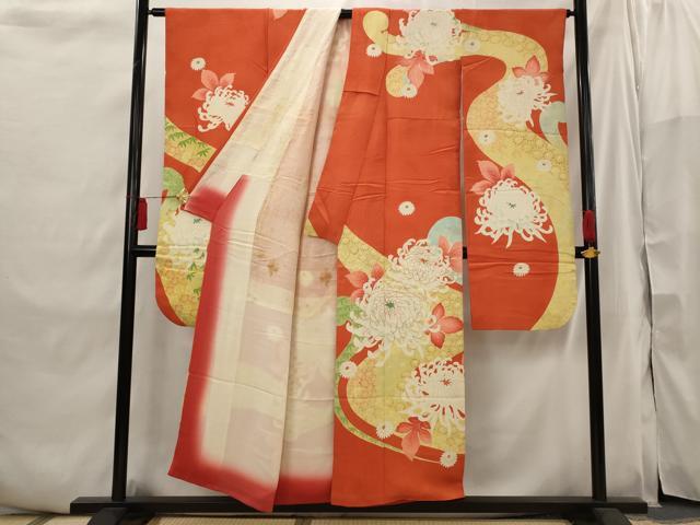 平和屋着物■豪華振袖 駒刺繍 乱菊 正絹 逸品 AABI6446st