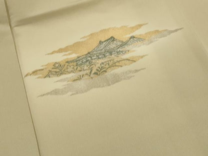 平和屋着物■訪問着　寿光織　風景文　暈し染め　正絹　逸品　AABI6451st
