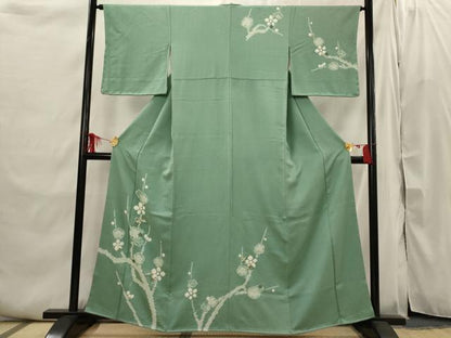 平和屋着物■訪問着 絞り 刺繍 枝梅文 金糸 正絹 逸品 AABI6452st
