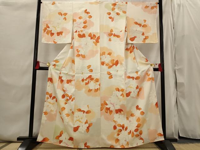 平和屋着物■上質な小紋　舞花文　暈し染め　金彩　正絹　逸品　AABI6453st
