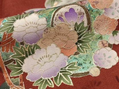 平和屋着物■訪問着　花鼓文　暈し染め　金彩　さが美扱い　正絹　逸品　AABI6454st