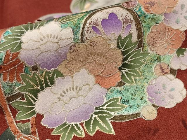 平和屋着物■訪問着　花鼓文　暈し染め　金彩　さが美扱い　正絹　逸品　AABI6454st