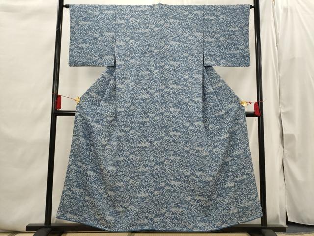 平和屋着物■上質な小紋　風景花文　正絹　逸品　AABI6455st