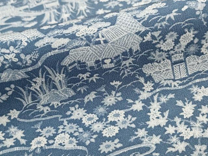 平和屋着物■上質な小紋　風景花文　正絹　逸品　AABI6455st