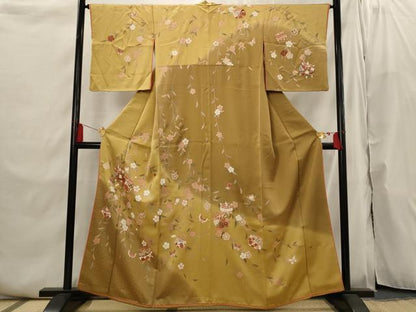 平和屋着物■訪問着　糸巻花蝶文　暈し染め　金彩　やまと誂製　正絹　逸品　AABI6460st