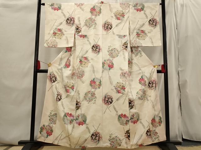 平和屋着物■上質な小紋　花丸文　金彩　やまと誂製　正絹　逸品　AABI6462st