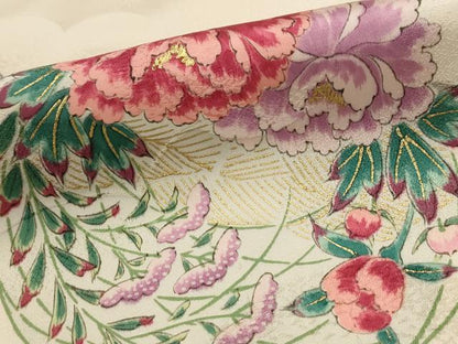 平和屋着物■上質な小紋　花丸文　金彩　やまと誂製　正絹　逸品　AABI6462st