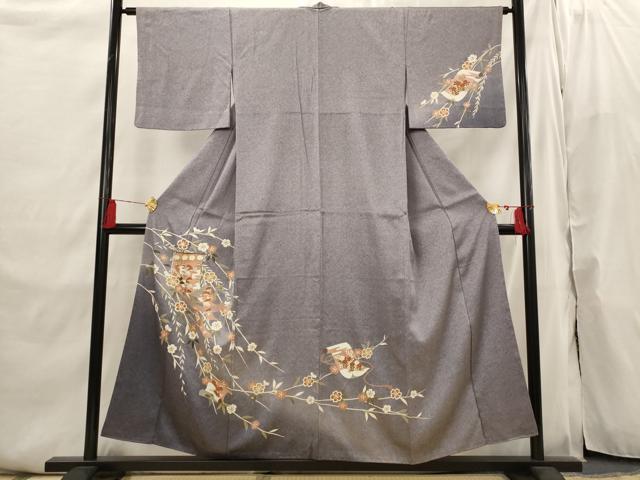 平和屋着物■訪問着　草花文　暈し染め　金彩　正絹　逸品　AABI6463st
