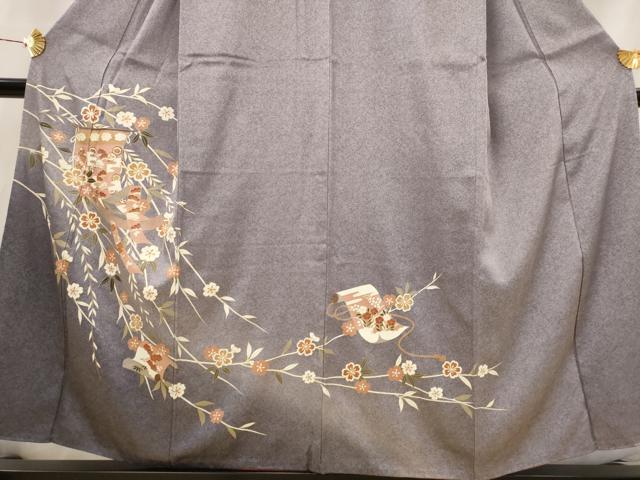 平和屋着物■訪問着　草花文　暈し染め　金彩　正絹　逸品　AABI6463st