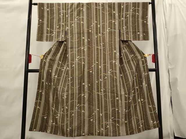 平和屋着物■上質な小紋　雪輪花間道　金彩　正絹　逸品　AABI6465st